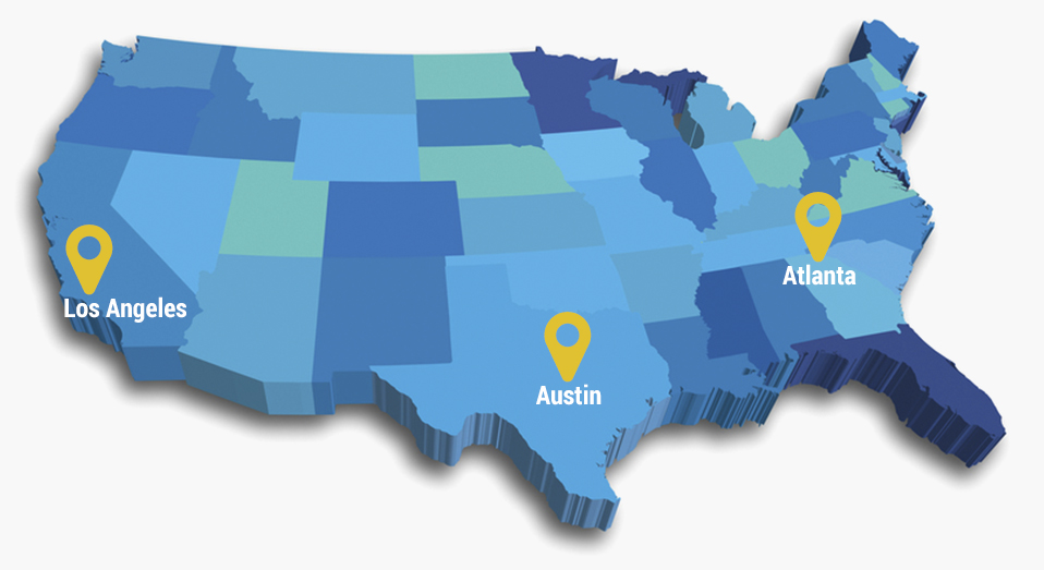 iPR Software Office Locations in Los Angeles, Austin and Atlanta